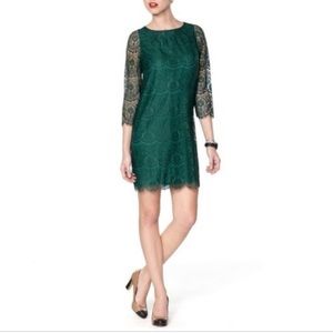 Fossil Forest Green Lace Dress